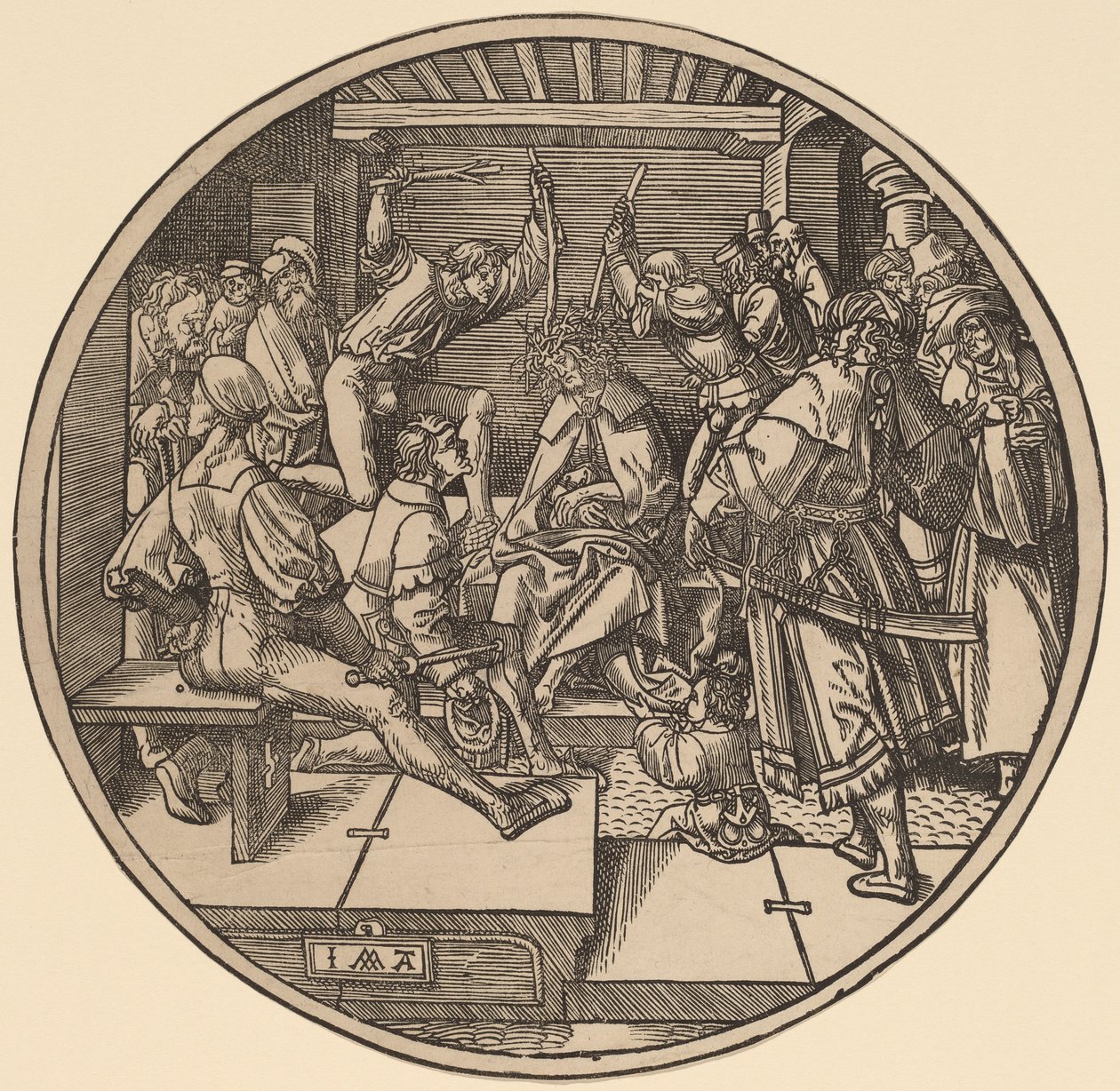 Kristus korunovaný trním od Jacob Cornelisz van Oostsanen
