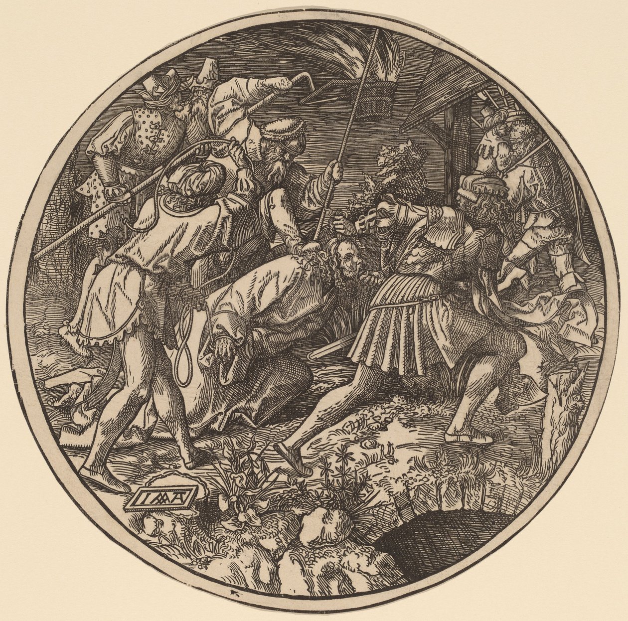Kristus odvedl po svém zatčení od Jacob Cornelisz van Oostsanen