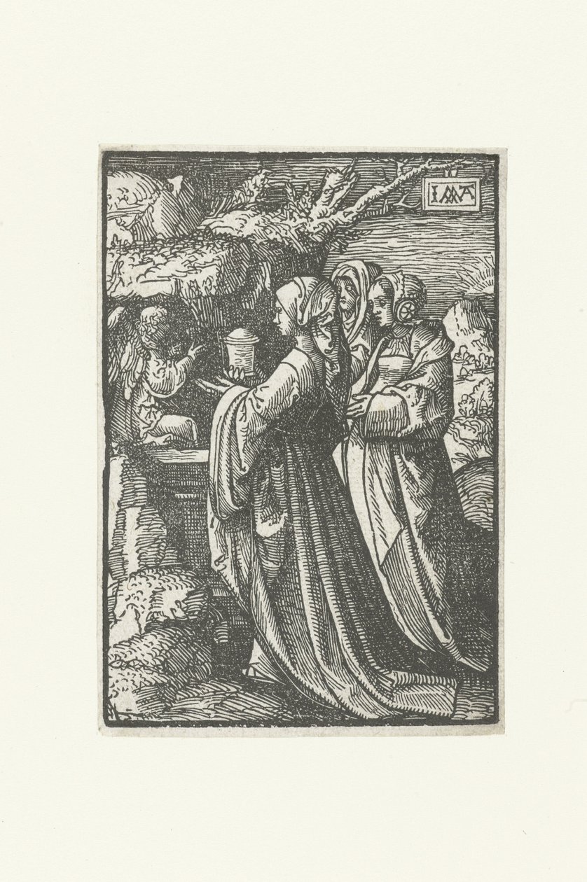 Tři Marie u prázdného hrobu The Little Passion (název série) od Jacob Cornelisz van Oostsanen