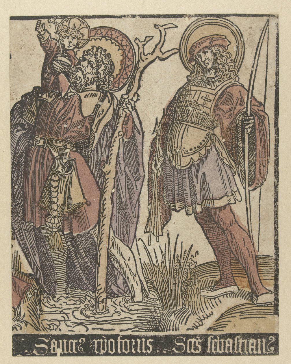 Svatí Kryštof a Sebastian Svatí s Annou v Drieënu (název série) od Jacob Cornelisz van Oostsanen