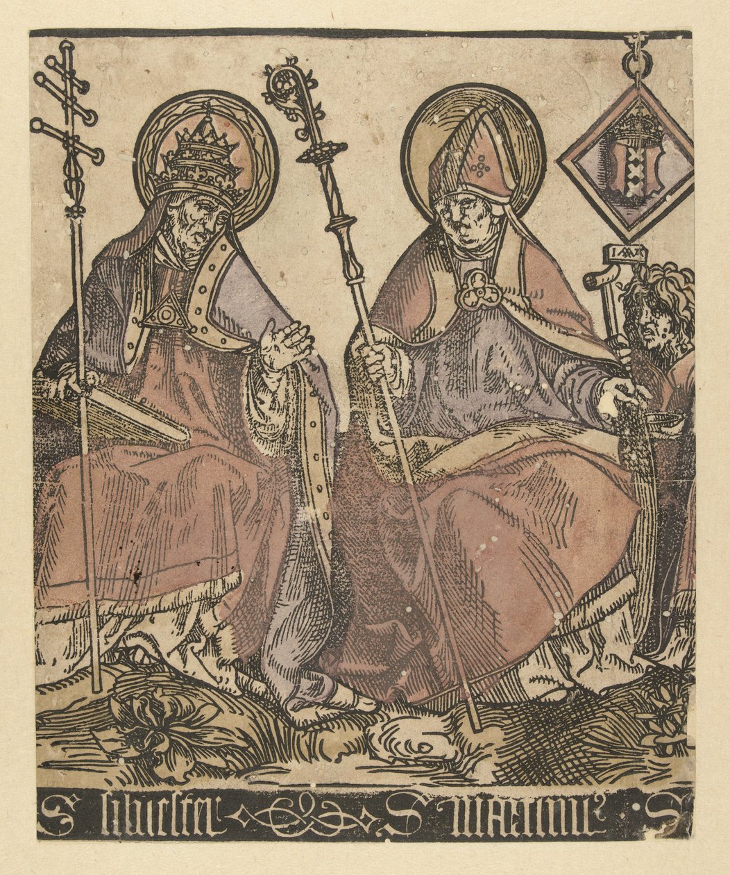 Svatí Silvestr a Martinus Svatí s Annou v Drieënu (název série) od Jacob Cornelisz van Oostsanen
