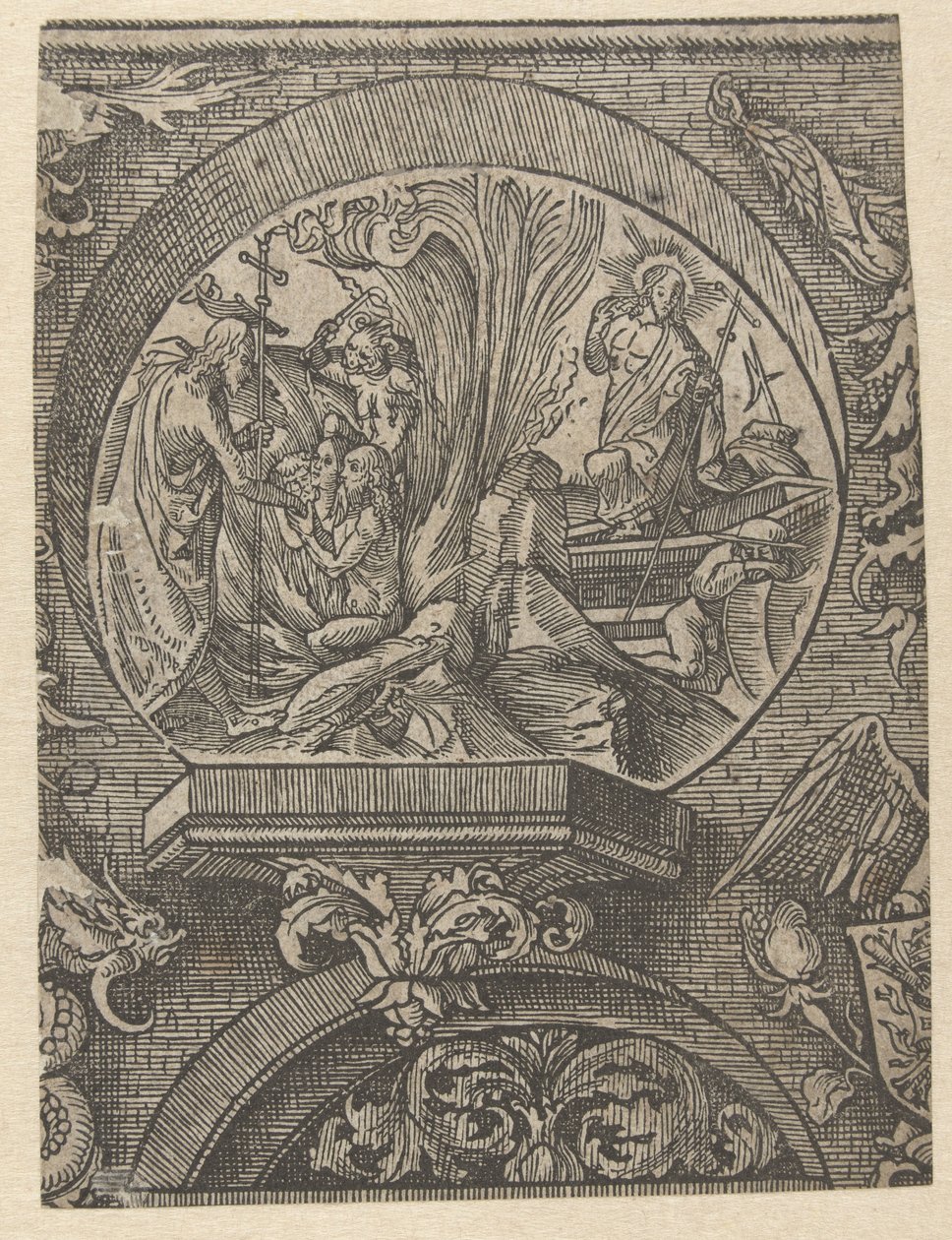 Nanebevstoupení a vzkříšení Krista The Creed (název série) od Jacob Cornelisz van Oostsanen