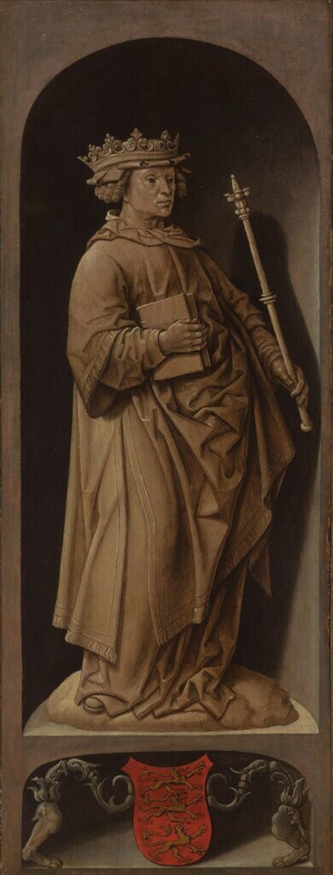 Nizozemsky: Saint Adelbert of Egmond Saint Adalbert od Jacob Cornelisz van Oostsanen