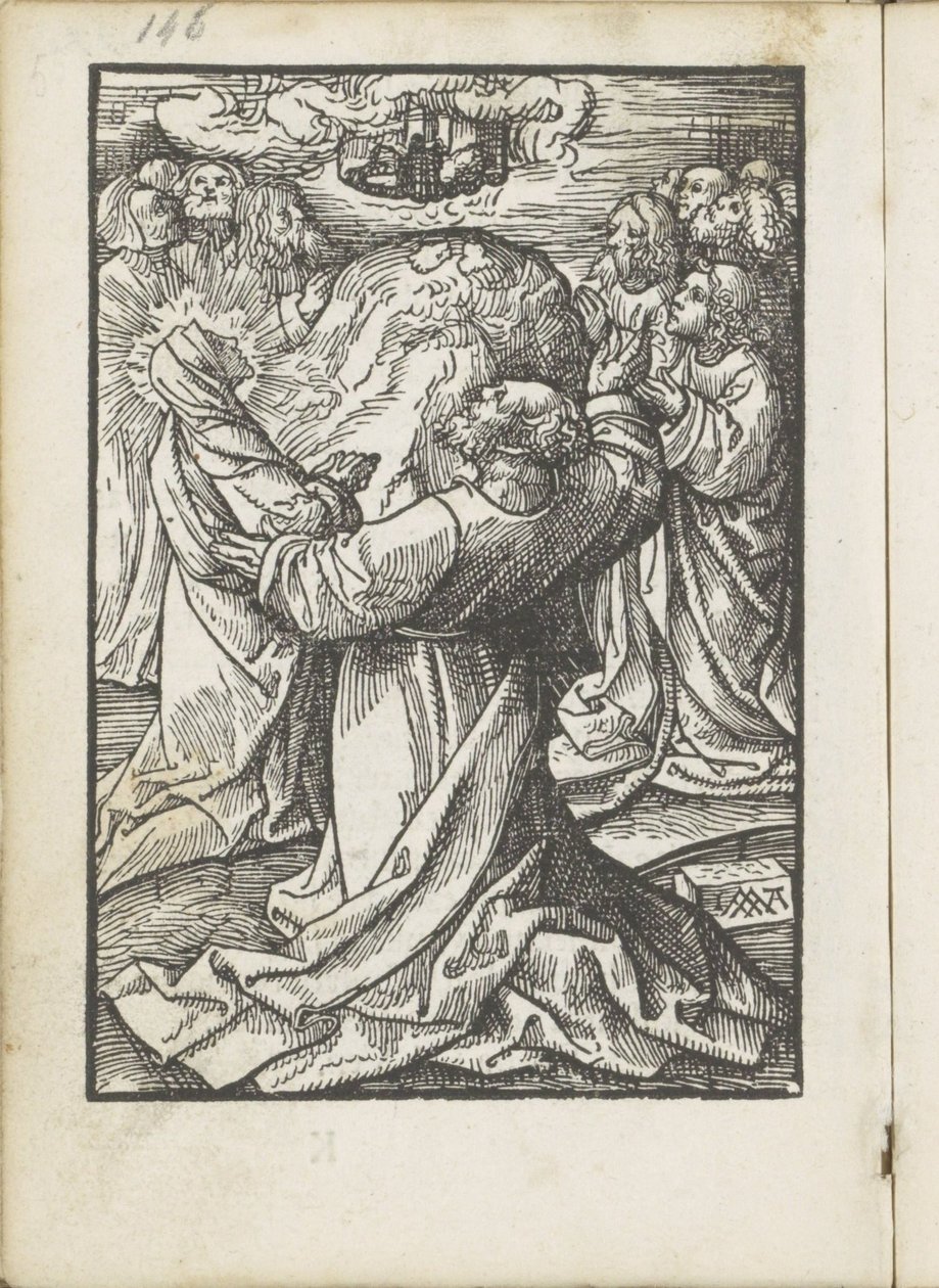 Den Nanebevstoupení Páně The Little Passion (název série) od Jacob Cornelisz van Oostsanen