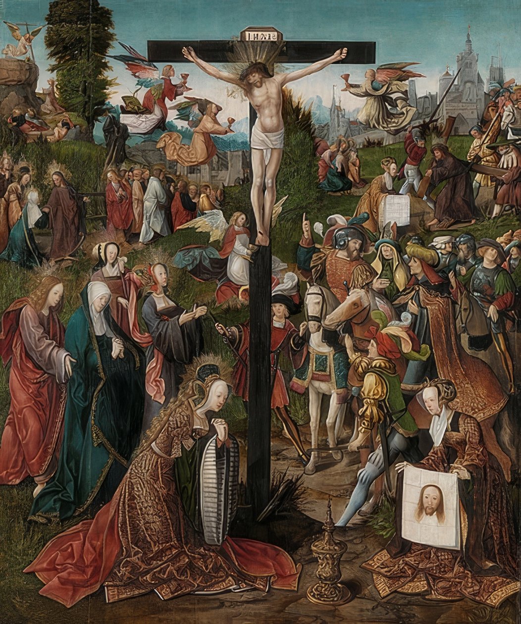 Ukřižování Krista. Kolem 1507-10 od Jacob Cornelisz van Oostsanen