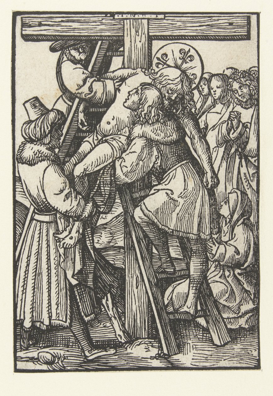 Sestup z Kříže The Little Passion (název série) od Jacob Cornelisz van Oostsanen