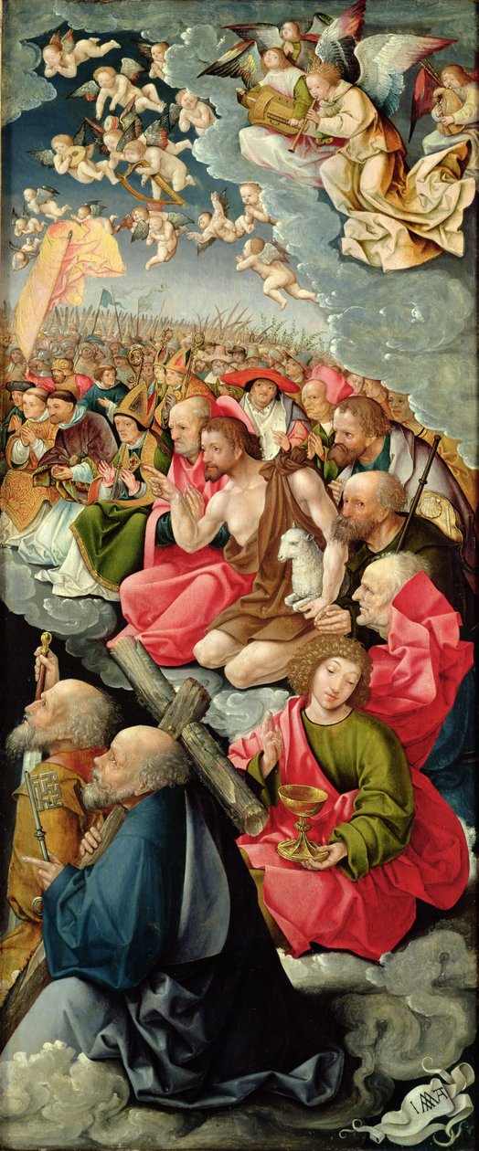 Pravé křídlo Triptychu s Klaněním Nejsvětější Trojice, 1523 (viz 242037, 242038, 242040) od Jacob Cornelisz van Oostsanen