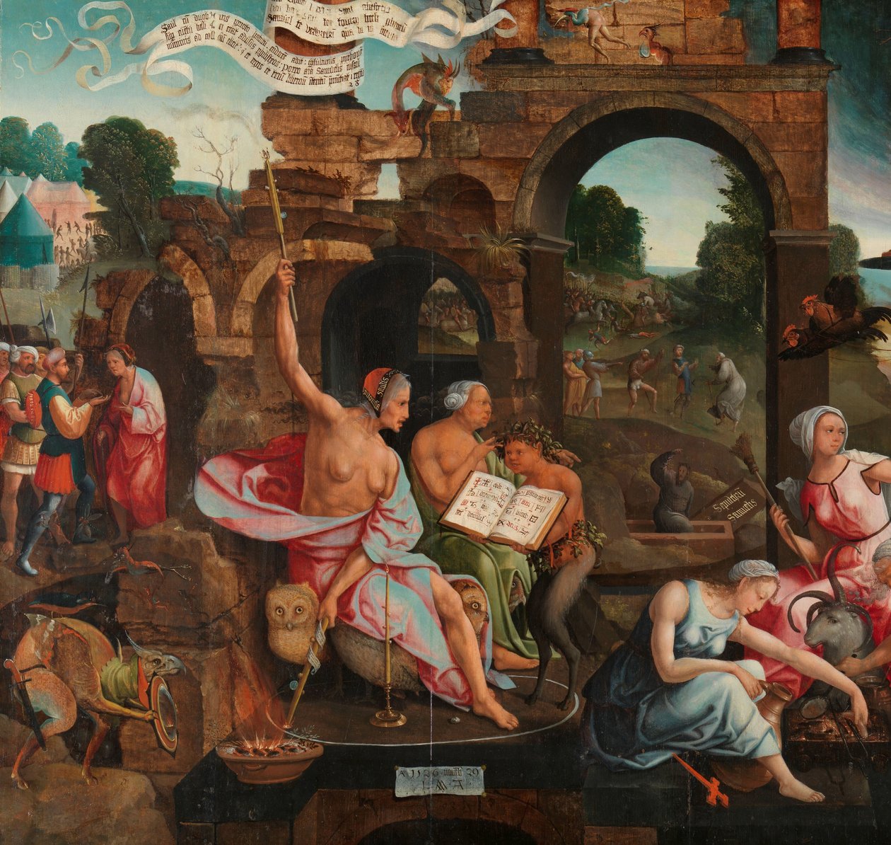 Saul a čarodějnice z Endoru od Jacob Cornelisz van Oostsanen