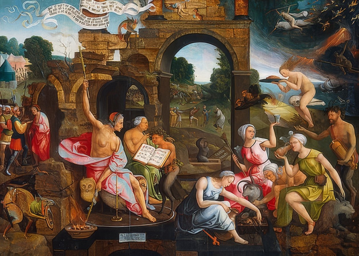Saul a čarodějnice z Endoru. 1526 od Jacob Cornelisz van Oostsanen