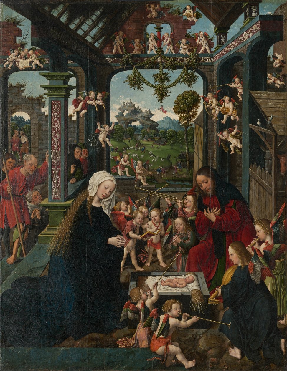 Klanění Ježíšku od Jacob Cornelisz. van Oostsanen