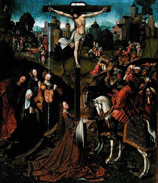 Ukřižování (tempera na panelu) od Jacob Cornelisz van Oostsanen