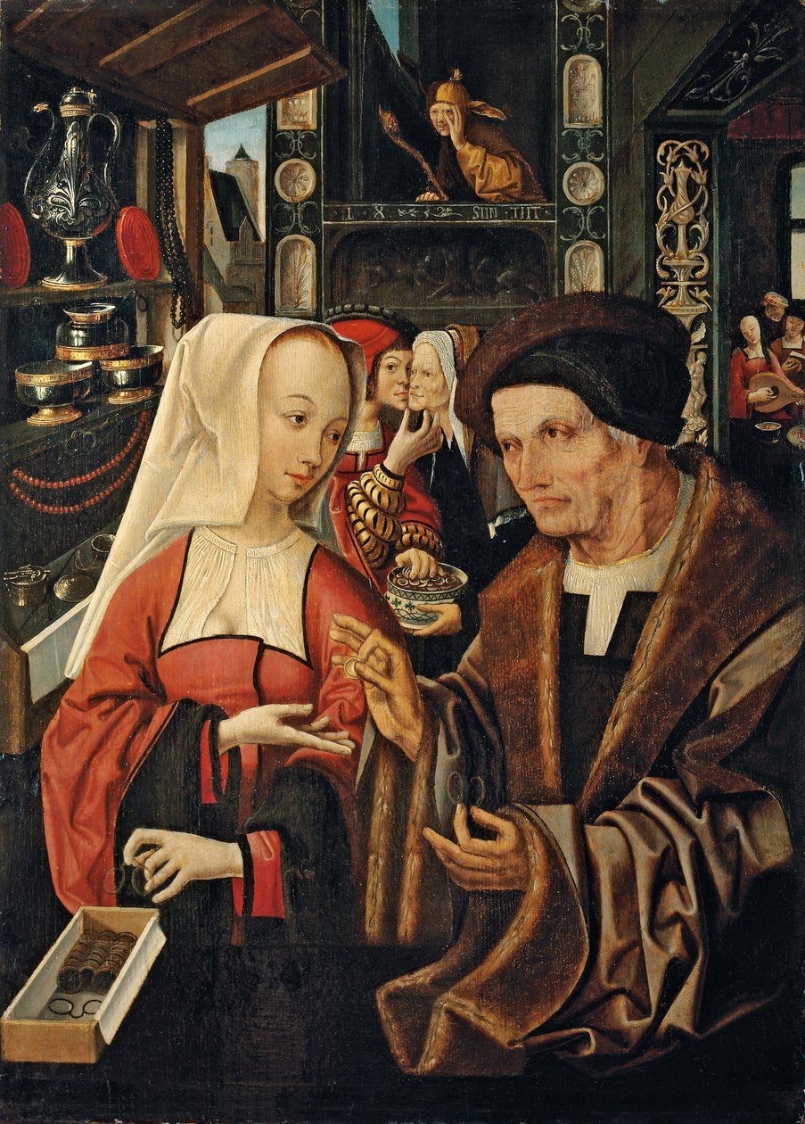 Nešťastní milenci od Jacob Cornelisz van Oostsanen