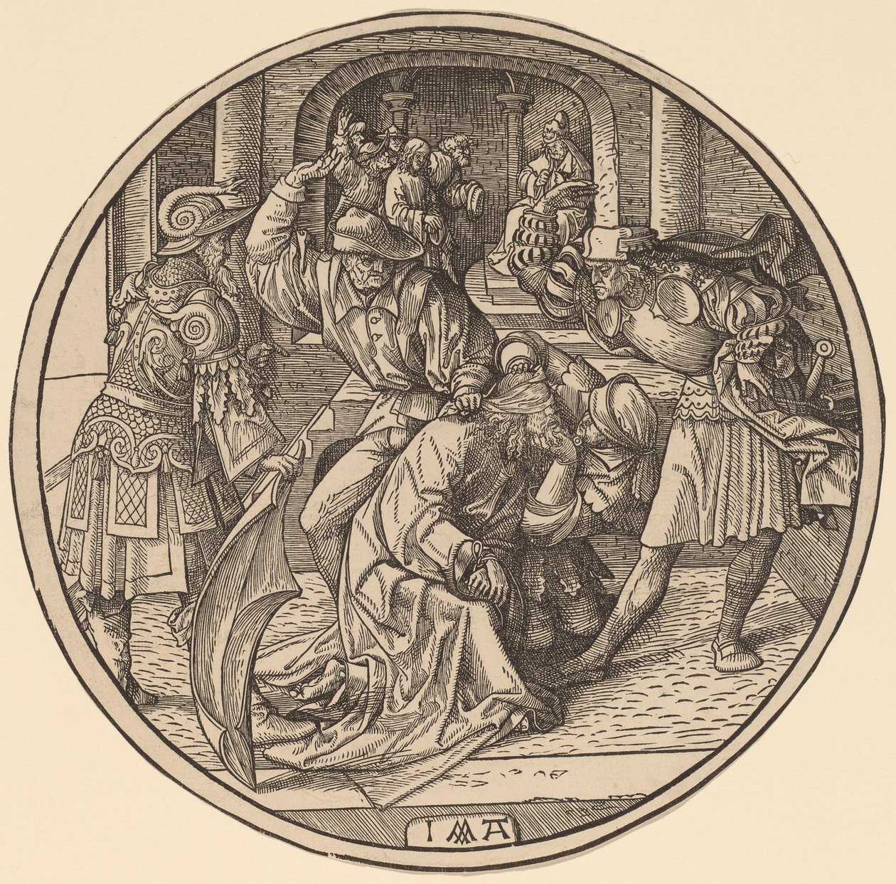 Zesměšňování Krista a Krista před Kaifášem od Jacob Cornelisz van Oostsanen