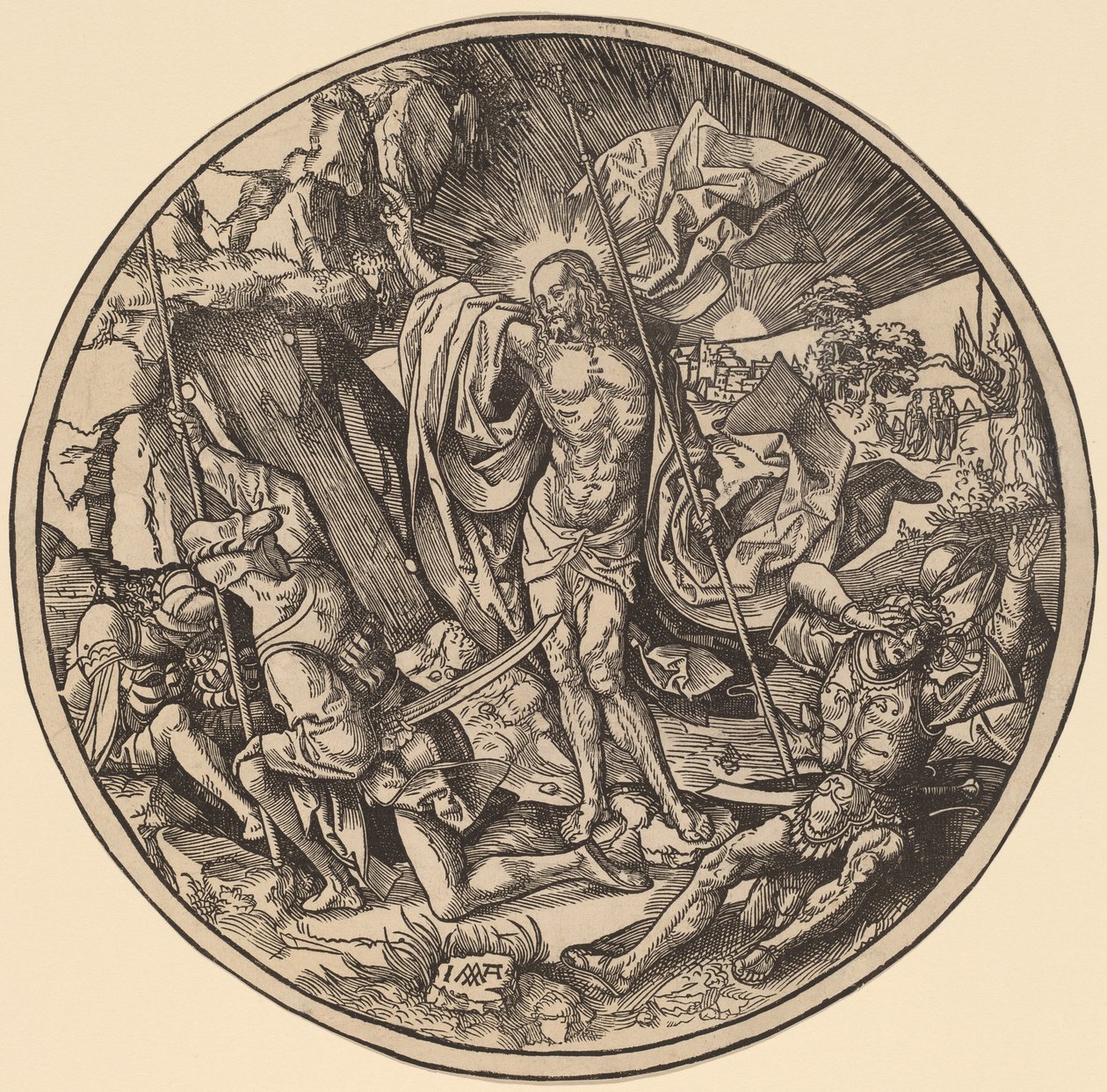 Vzkříšení a svaté ženy na cestě ke Kristovu hrobu od Jacob Cornelisz van Oostsanen