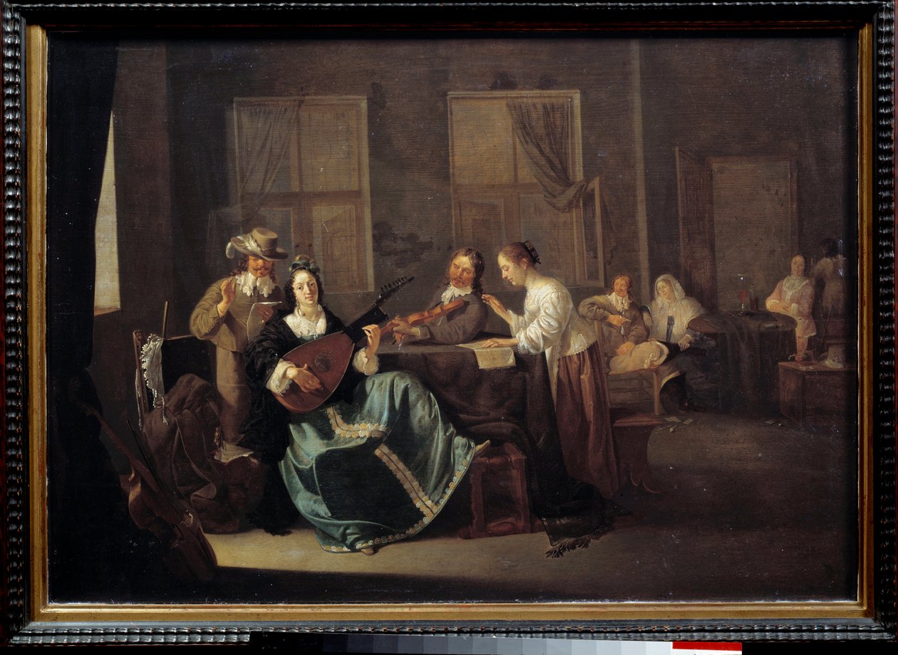 Koncert. Obraz Jacoba Ducka (1600 - 1660) Ec. Podvod. od Jacob Duck