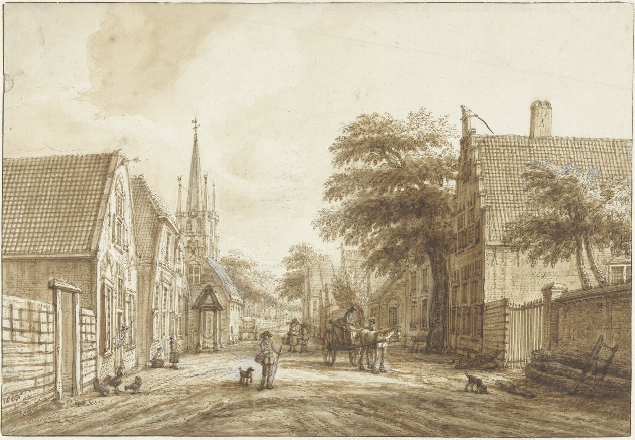 Back Road ve Voorschoten od Jacob Elias La Fargue
