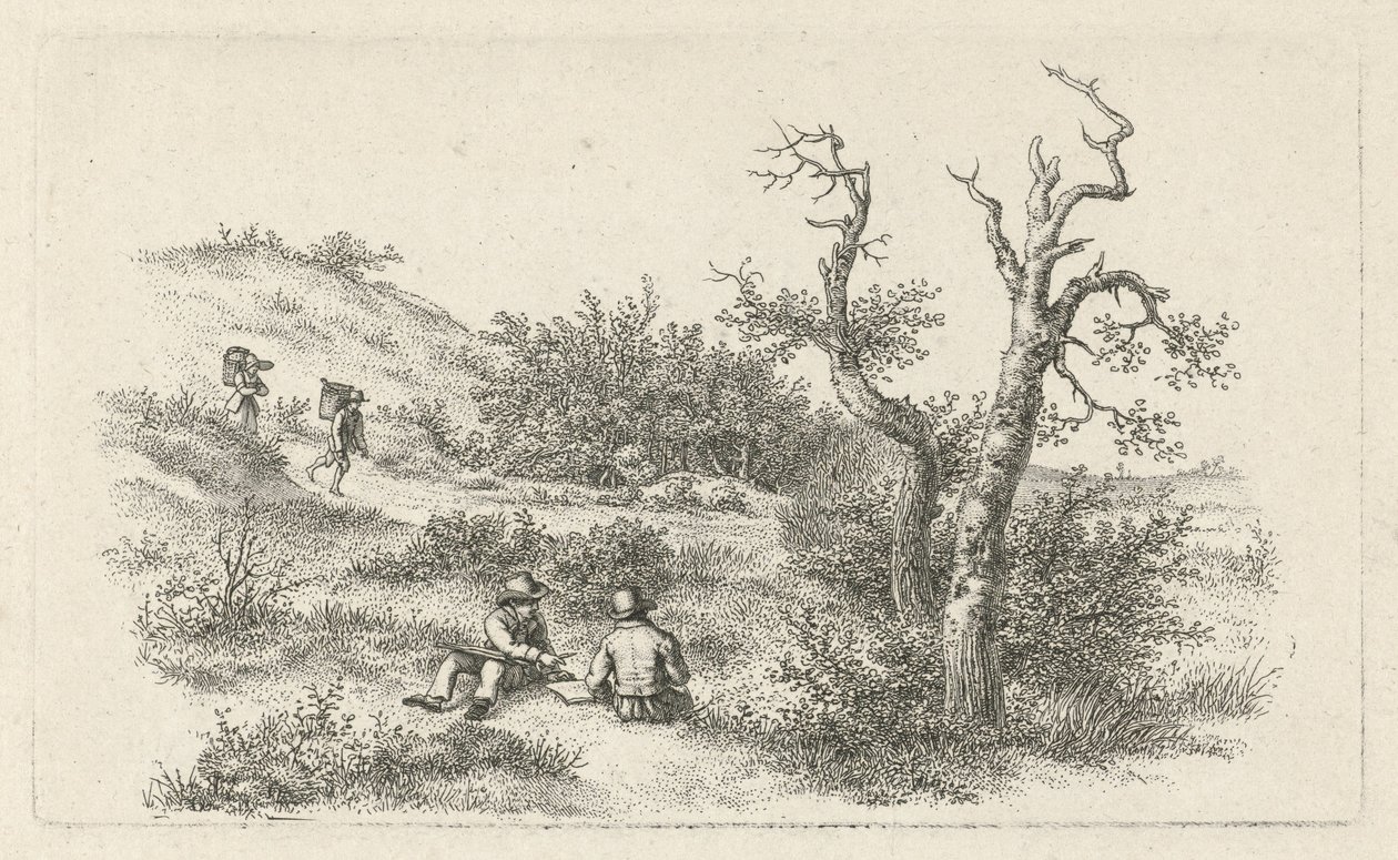Ilustrátoři v krajině dun Studijní tisky / Etudes gravées (název série) od Jacob Ernst Marcus