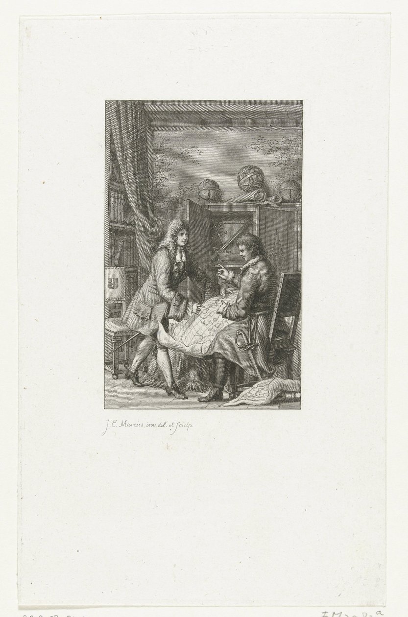 Car Petr Veliký a starosta Nicolaes Witsen při studiu mapy, 1814 od Jacob Ernst Marcus