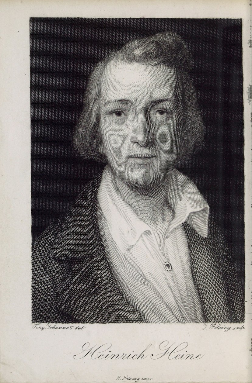 Portrét básníka Heinricha Heineho 1797-1856, 1850 od Jacob Felsing