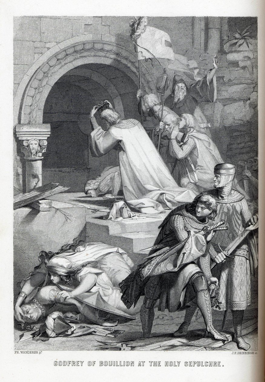 Godfrey z Bouillonu u Božího hrobu, 1882 od Jacob Friedrich Deininger