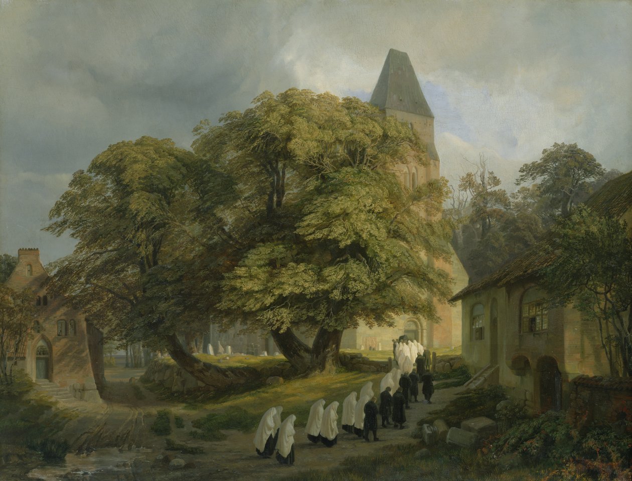 Elstorf Churchyard, poblíž Hamburku, 1837 od Jacob Gensler