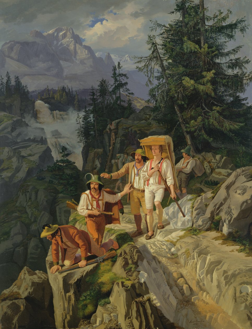 Tyrolští pašeráci, 1831 od Jacob Gensler