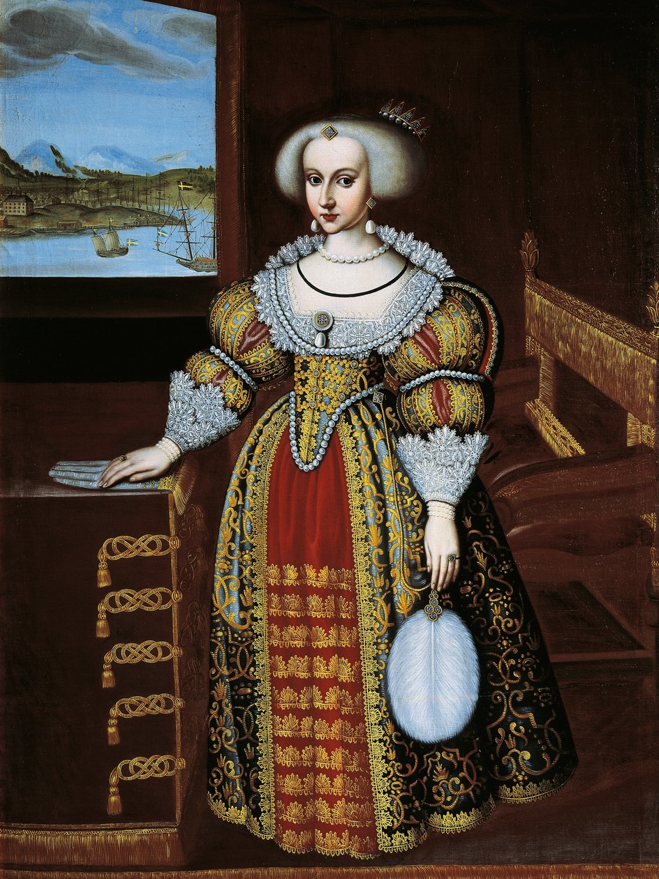 Portrét Christiny Švédské (Stockholm od Jacob Heinrich Elbfas