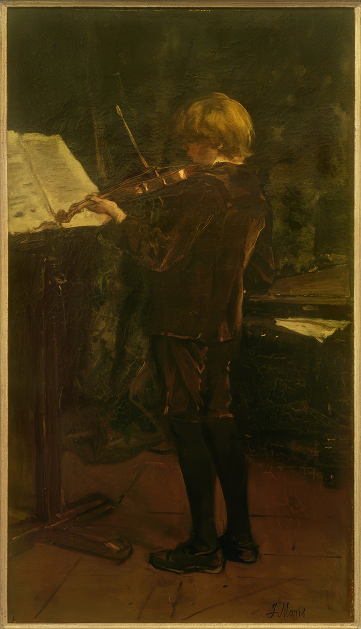 Hráč na housle od Jacob Hendricus Maris