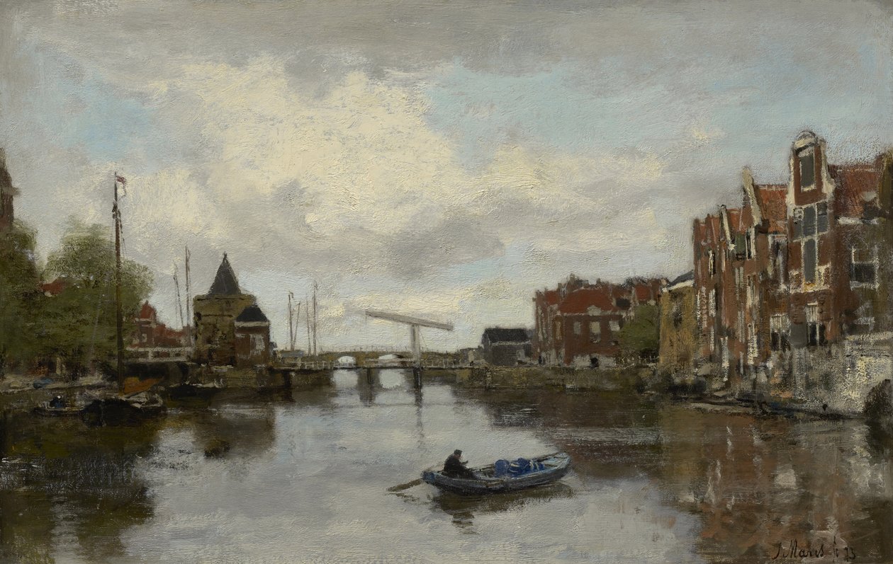 Pohled na holandské město, 1873 od Jacob Henricus or Hendricus Maris