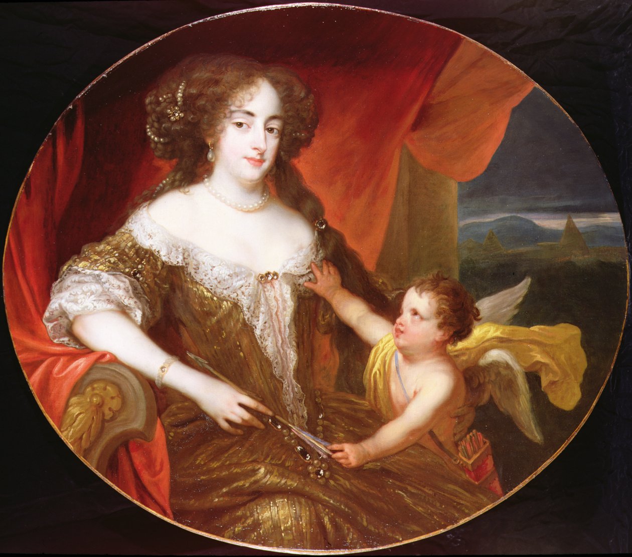 Portrét dámy, sedící tři čtvrtiny délky (olej na plátně) od Jacob Huysmans