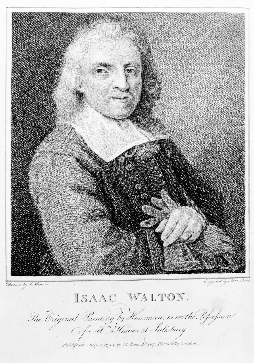 Portrét Isaaca Waltona (1593-1683) vyrytý Marino Bovi (1758-1805) 1794 od Jacob Huysmans