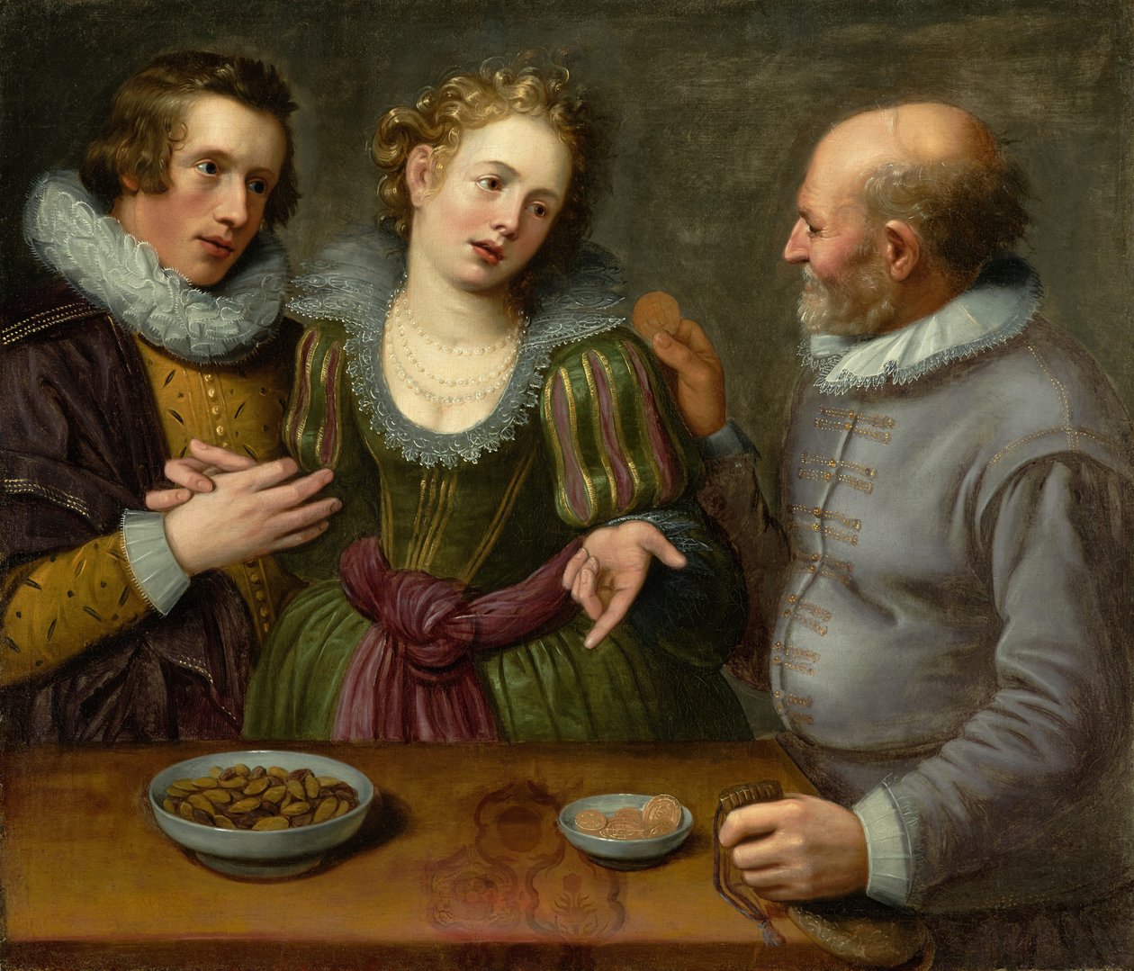 Alegorie nerovné lásky, cca 1620 (olej na plátně) od Jacob II de Gheyn