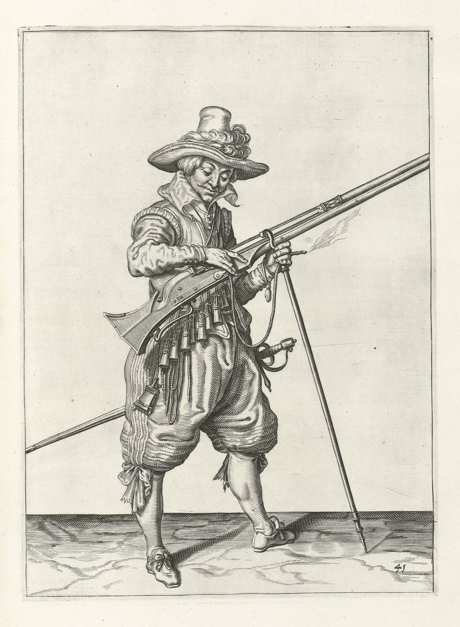 Mušketýr na stráži, kolem 1600 od Jacob II de Gheyn