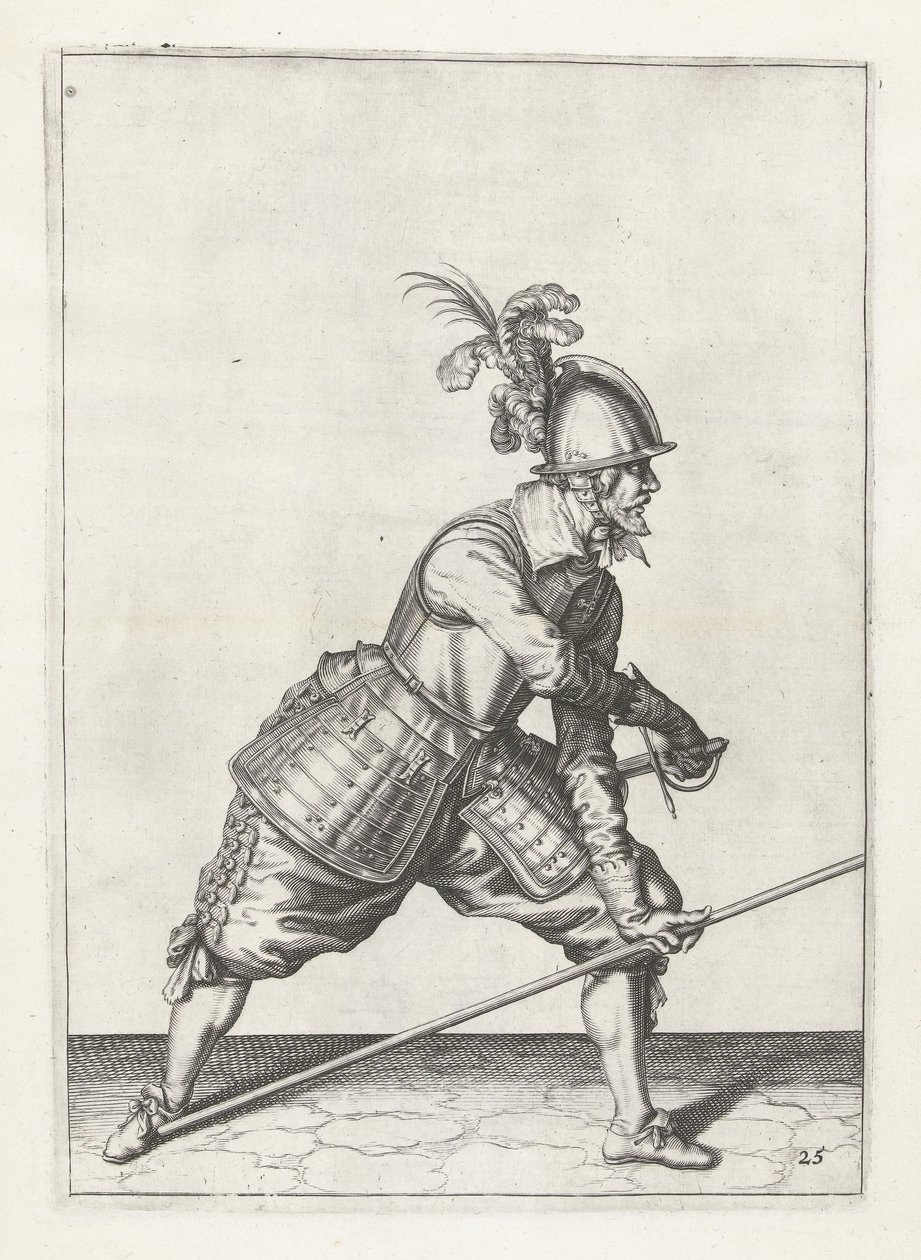 Voják s tasným mečem, kolem 1600 od Jacob II de Gheyn