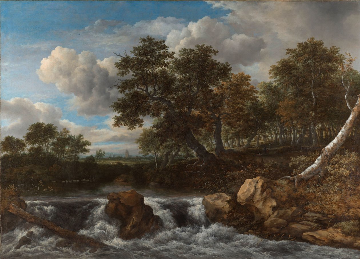 Krajina s vodopádem Krajina s vodopádem od Jacob van Ruisdael