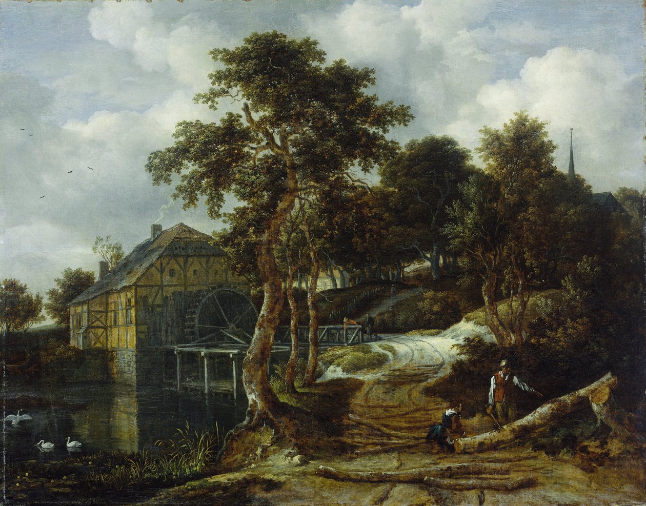 Krajina s vodním mlýnem od Jacob van Ruisdael