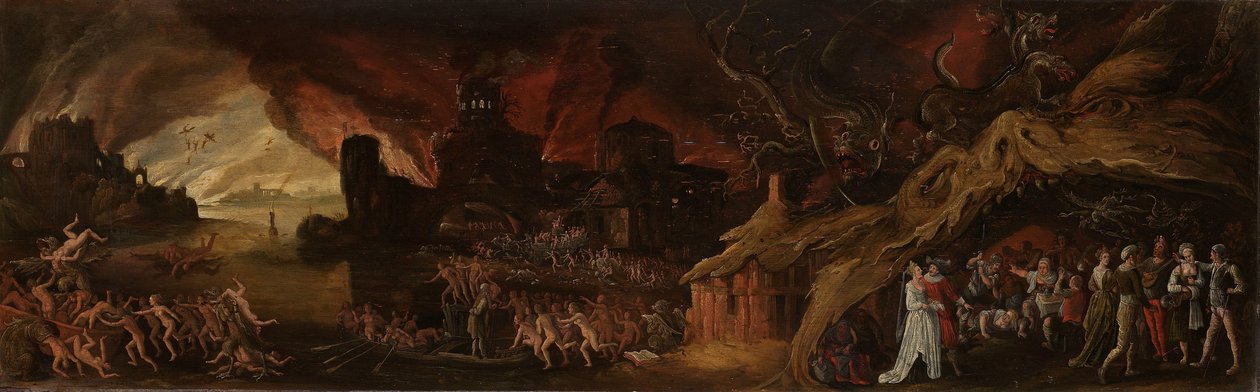 Poslední soud a sedm smrtelných hříchů od Jacob Isaacsz. van Swanenburg