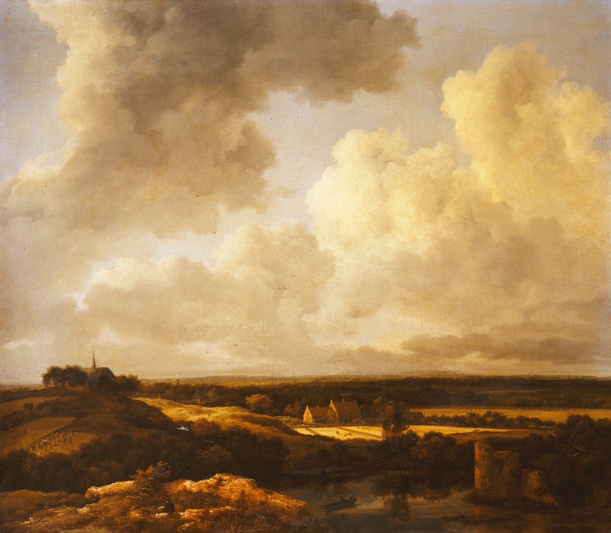 Rozsáhlá krajina v létě, 1665-70 od Jacob van Ruisdael