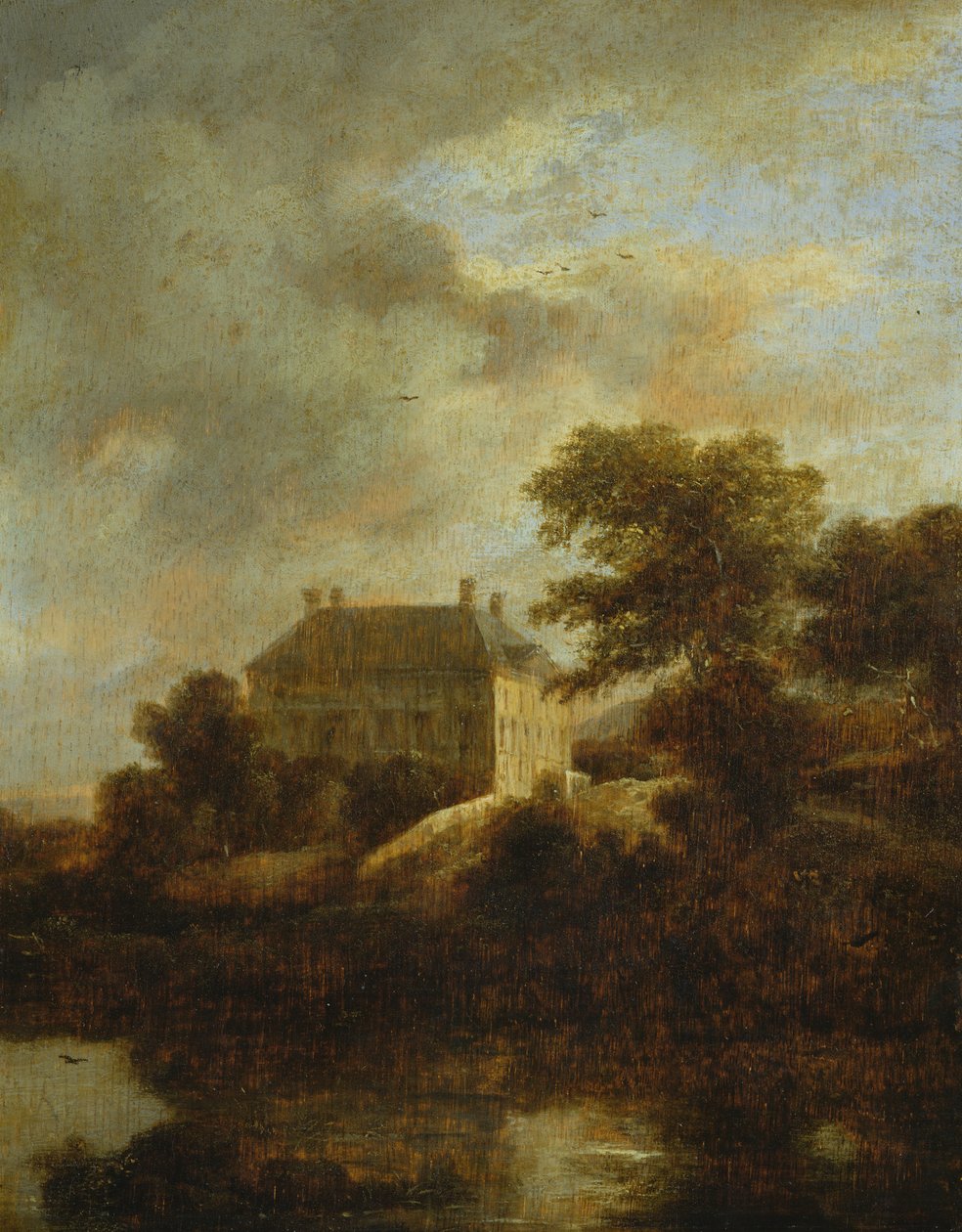 Krajina s venkovský dům od Jacob van Ruisdael