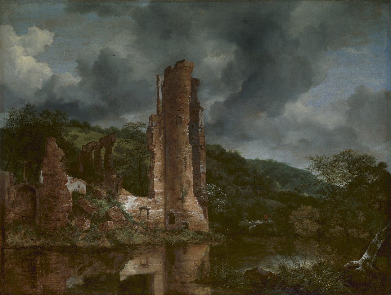 Krajina se zříceninou hradu Egmond, 1650-55 od Jacob van Ruisdael