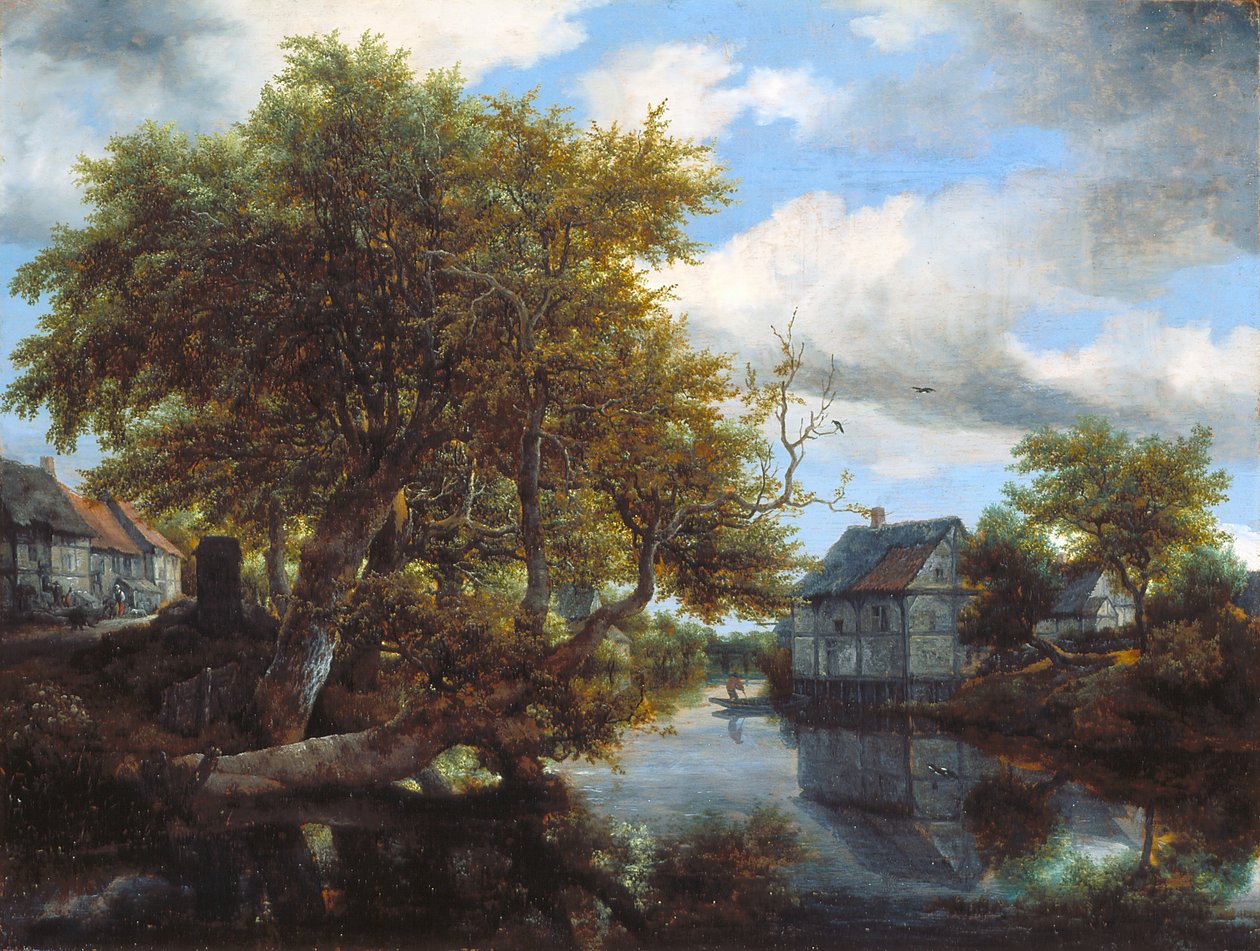 Velký bazén (olej na dřevě) od Jacob van Ruisdael