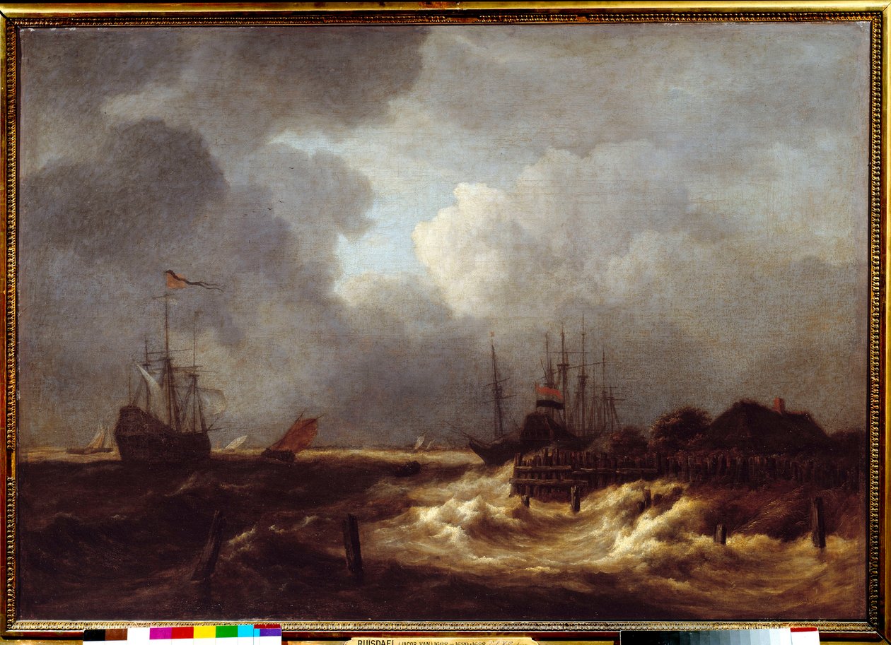 Obraz Tempete od Jacoba Isaakszoona van Ruisdaela (Ruysdael) (1628-1682) 17. století. Slunce 1,1x1,6m od Jacob van Ruisdael