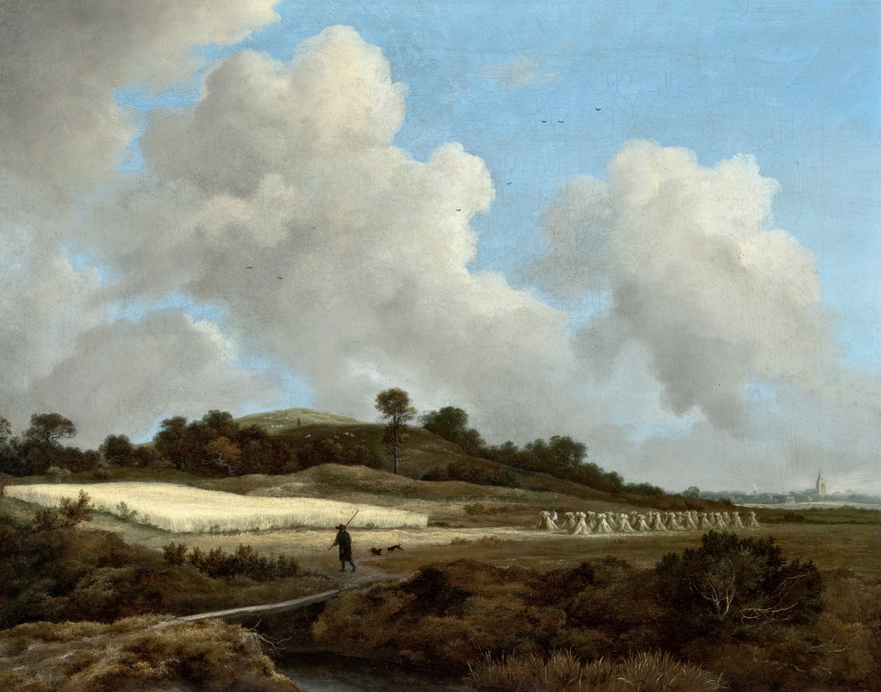 Pohled na obilná pole se vzdáleným městem, c.1670 od Jacob van Ruisdael