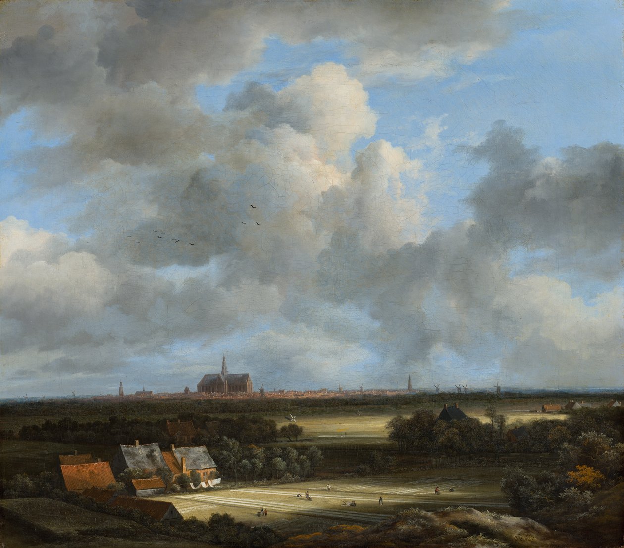 Pohled na Haarlem s Bleaching Grounds, c.1670-75 od Jacob van Ruisdael