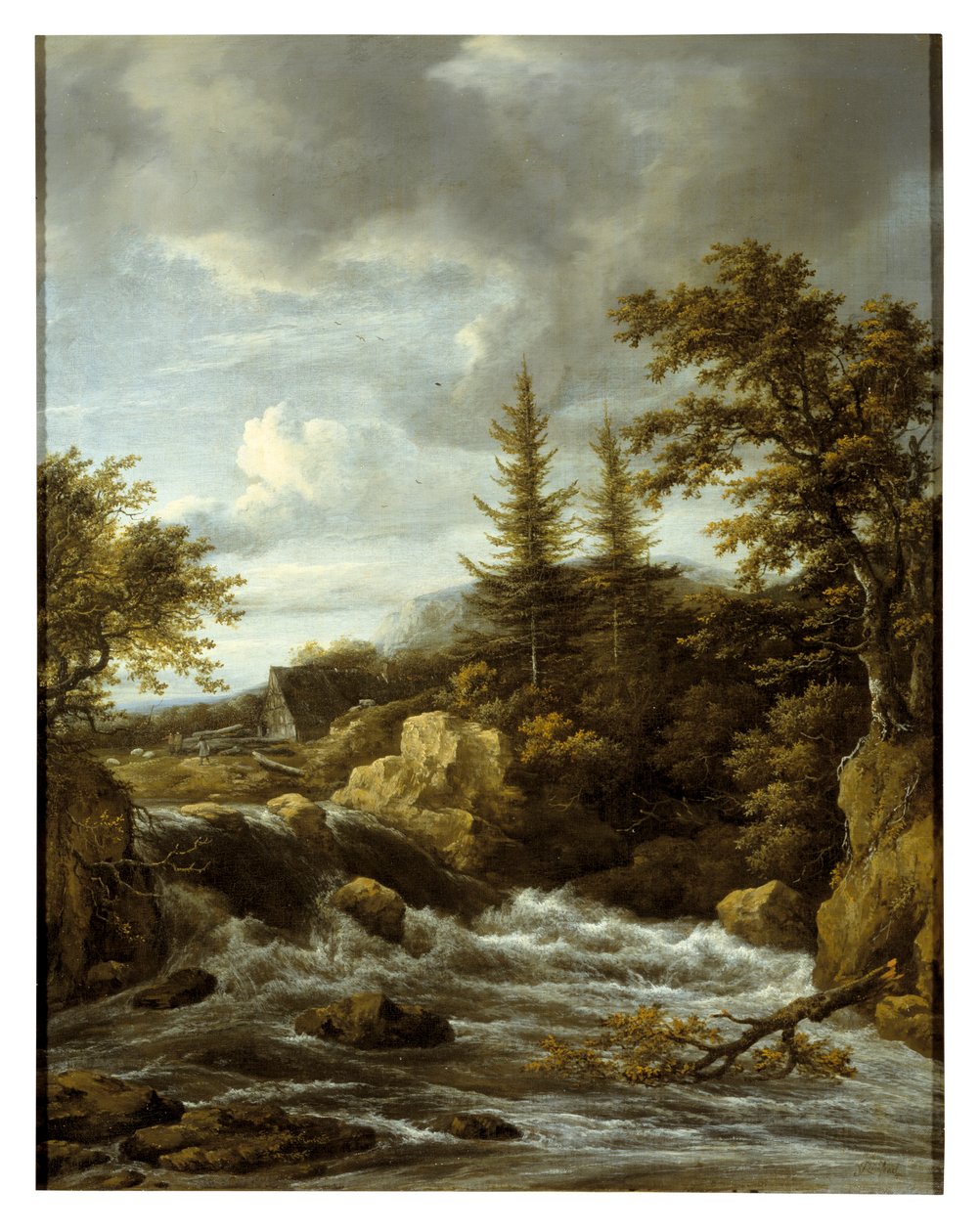 Vodopád v Norsku (olej na plátně) od Jacob van Ruisdael