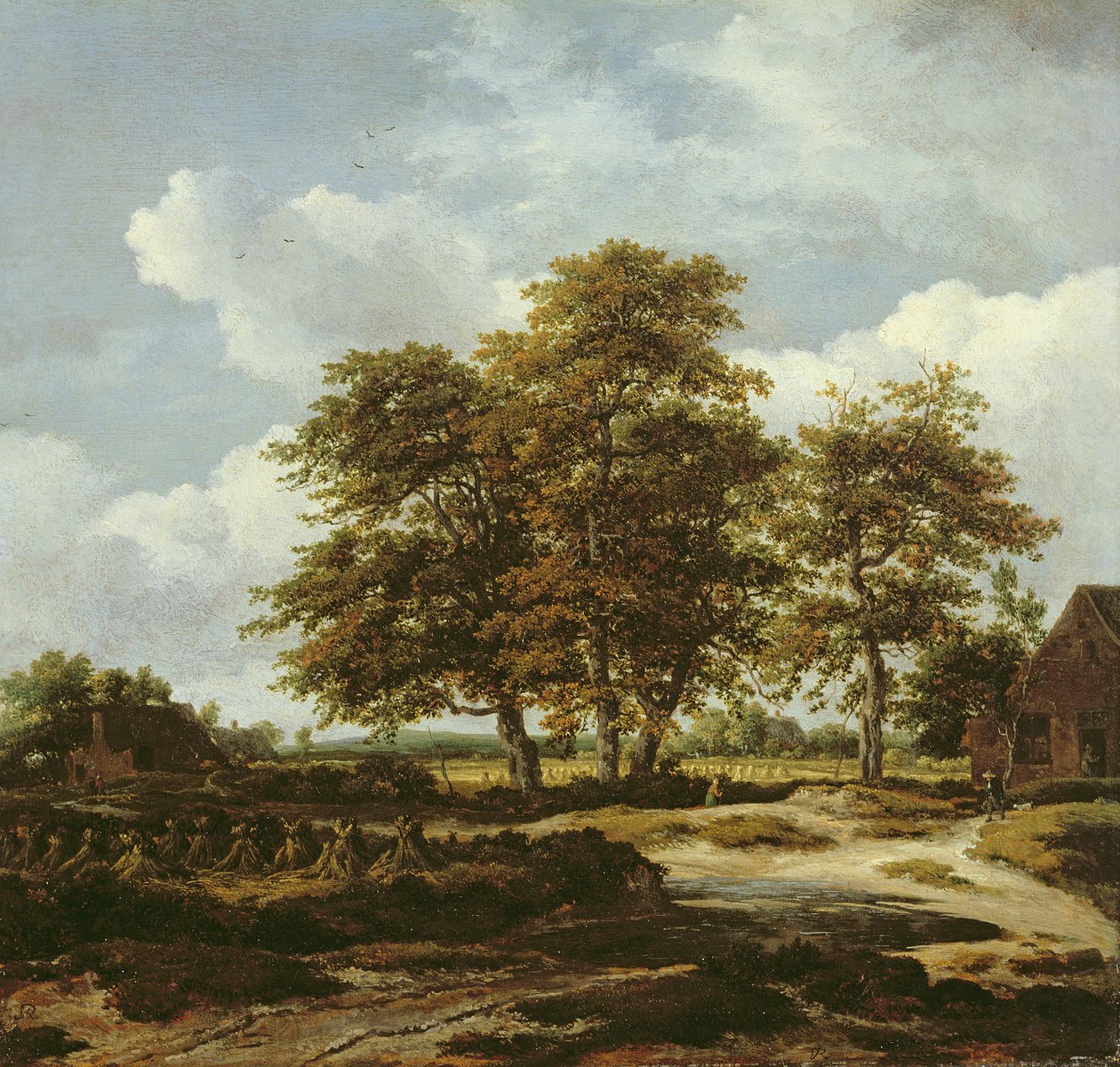 Zalesněná krajina s kukuřičnými poli, asi 1655-60 (olej na plátně) od Jacob Isaaksz. or Isaacksz. van Ruisdael