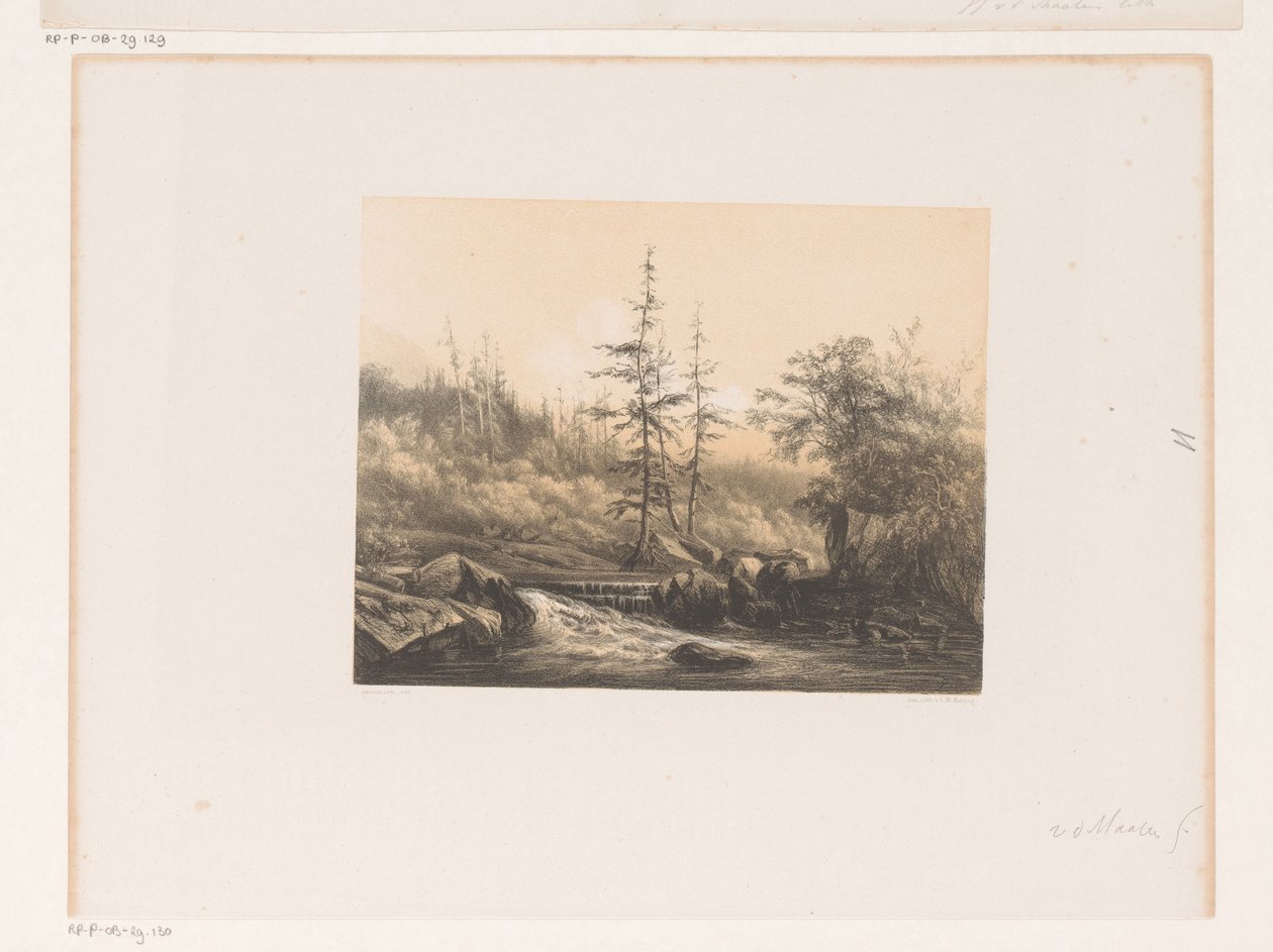 Lesní krajina s řekou od Jacob Jan van der Maaten (attributed to)