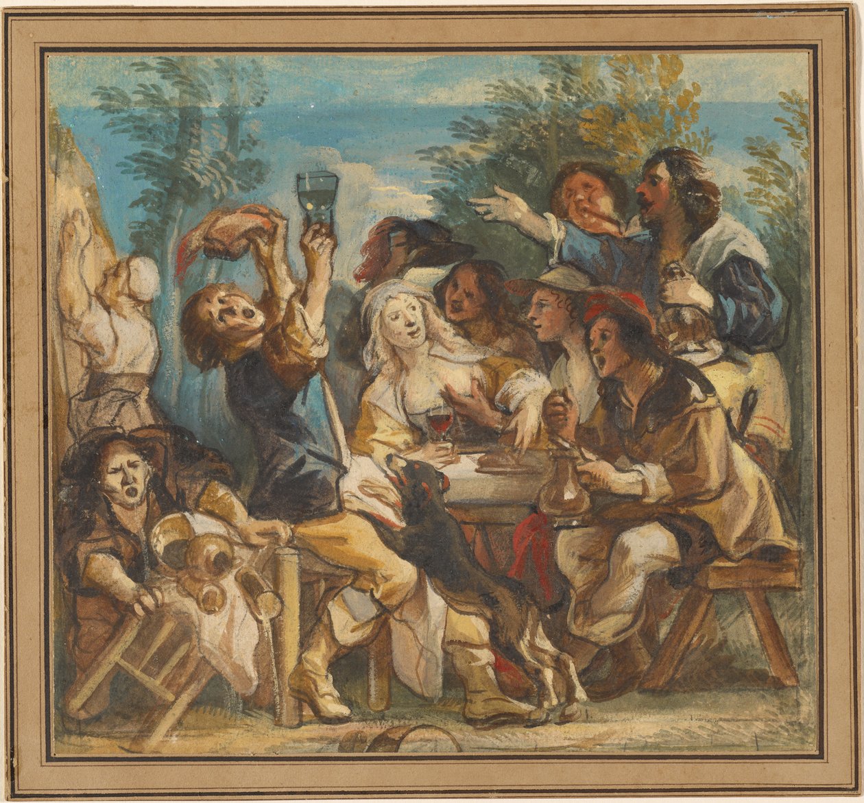 Veselá společnost od Jacob Jordaens