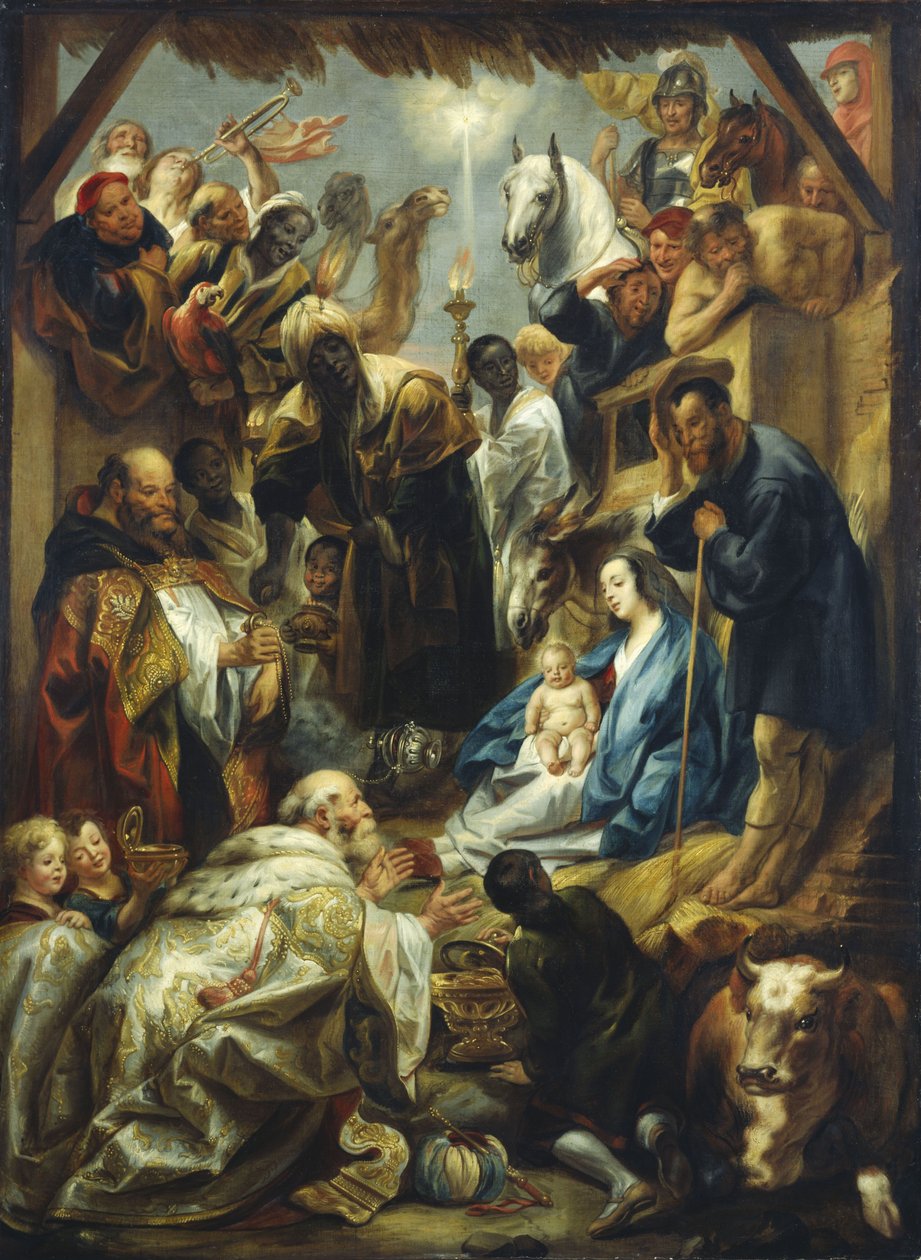 Klanění králů od Jacob Jordaens