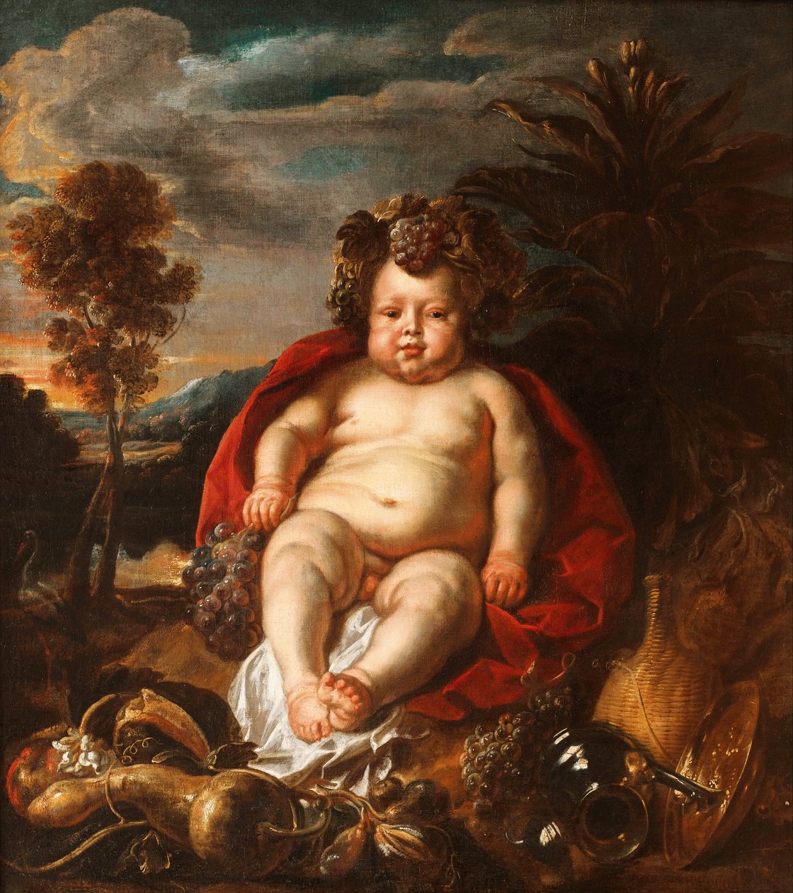 Bakchus jako dítě od Jacob Jordaens